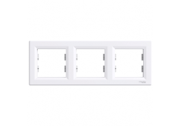 Рамка тройна хоризонтална Asfora бялa