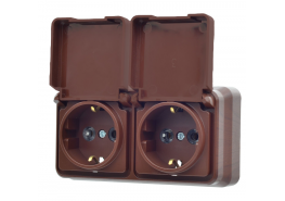 Контакт гюнсан двоен пком тъмен махагон