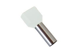 Кабелен накрайник изолиран 2х0.50мм2 TЕ0508/БЯЛ/100бр в пакет