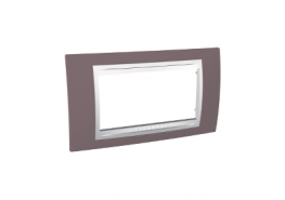 Рамка 4 модула Unica Plus бледоморав/бял