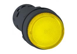 Светещ бутон с вграден LED-22 мм,пружинно връщане-жълт,24 VAC/DC,1NO