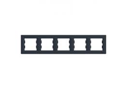 Рамка петорна хоризонтална Asfora антрацит