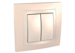 Ключ сериен схема 5 10A 250VAC Unica крем