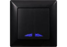 Ключ сериен светещ схема 5 Visage черен