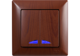 Ключ сериен светещ схема 5 Visage тъмен махагон