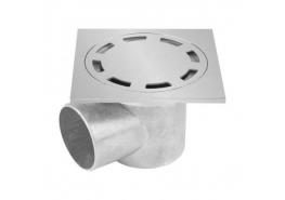 Сифон рогов &Oslash;50 110ммх110мм с клапа с неръждаема решетка