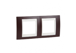 Рамка двойна Unica Plus гранит/слонова кост  ДО ИЗЧЕРПВАНЕ НА КОЛИЧЕСТВАТА