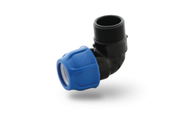 Полиетиленово коляно с външна резба ф20 х 1/2"