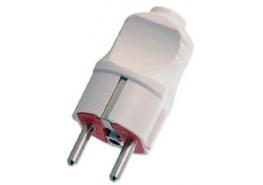 Щепсел удароустойчив 16А бял 240V