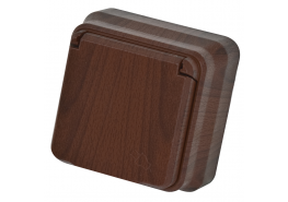 Контакт гюнсан открит монтаж тъмен махагон