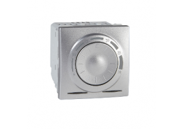 Електронен термостат 8A двумодулен механизъм Unica алуминий