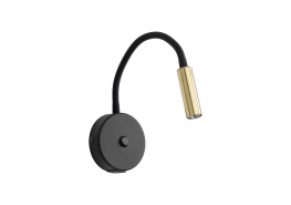 Аплик с USB порт LAGOS 10201 1xG9 черен/злато