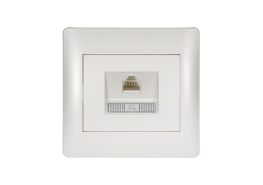RHYME КОМПЮТЪРЕН КОНТАКТ RJ45(CAT6E) БЯЛ, МЕТАЛИК
