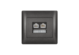 RHYME RJ11+RJ45 ГРАФИТ, МЕТАЛИК