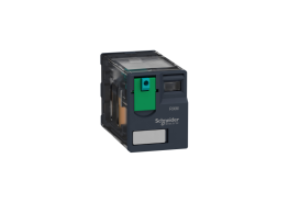 Миниатюрно реле с основа Harmony 6A 4 CO заключващ се тест бутон 110V DC RXN41G11FD 