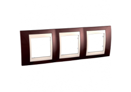 Рамка тройна Unica Plus теракота/слонова кост ДО ИЗЧЕРПВАНЕ НА НАЛИЧНОСТИТЕ