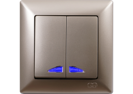 Ключ сериен светещ схема 5 Visage бежов