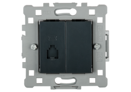 Телефонна розетка черна SPLENDOR