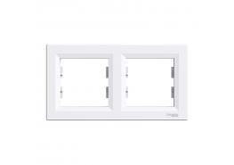 Рамка двойна хоризонтална Asfora бялa
