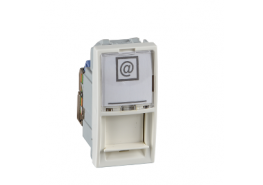 Компютърна розетка единична RJ45 (S-One)  1 m  Cat.5e  UTP Unica слонова кост ДО ИЗЧЕРПВАНЕ НА НАЛИЧНОСТИТЕ