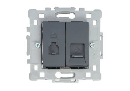 КОНТАКТ RJ11+RJ45 ЧЕРЕН EL1646 SPLENDOR