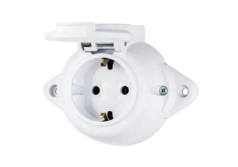 ANTIQUE КОНТАКТ С КАПАК 16А 250V IP44 БЯЛ