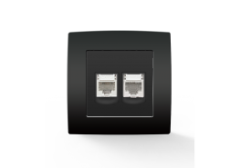 CITY ТЕЛЕФОНЕН RJ11+КОМП. КОНТАКТ RJ45 АНТРАЦИТ