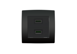 CITY USB ДВОЕН КОНТАКТ АНТРАЦИТ
