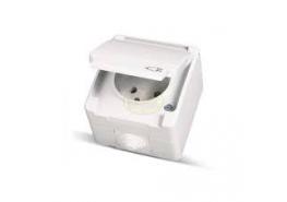 Контакт гюнсан открит монтаж бял