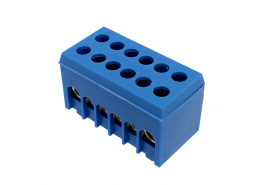 Клема нулева синя 2P 4х25mm2+8х16 63A