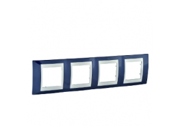 Рамка четворна Unica Plus индиго/бял ДО ИЗЧЕРПВАНЕ НА КОЛИЧЕСТВАТА