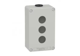 Празна станция B2 SL, цинкова сплав, сива, M20, 3 отвора 22 мм, 80x130x51,5 мм