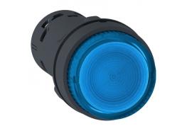 Светещ бутон с вграден LED  пружинно връщане - син 24 V AC/DC 1 NO
