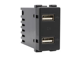 LECCE КОНТАКТ ДВОЕН USB АНТРАЦИТ