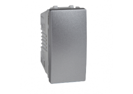 Единичен ключ 10А едномодулен алуминий