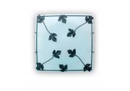 ПЛАФОНИЕРА 1x60W E27 30смх30см ОПАЛ/ЧЕРНО BL661-1C