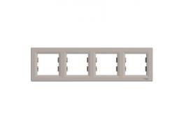 Рамка четворна хоризонтална Asfora бронз