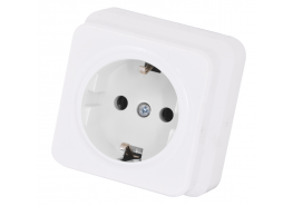 Контакт гюнсан открит монтаж бял