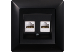 Контакт за компютър двоен Visage черен