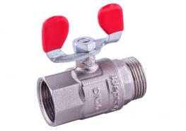 Кран сферичен с перчата ръкохватка 1" с мъжка-женска резба