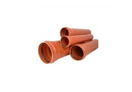 ПВЦ тръба ф200 х 3.9 SN2  5 метра муфирана