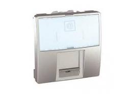 Механизъм компютърна розетка 2модулна Алуминий MGU3.471.30