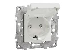 Контакт шуко IP44 детска защита бял NEW UNICA NU508218