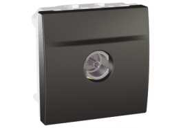 Розетка за TV женски преход двумодулна Unica Top/Class графит