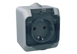 Контакт открит монтаж 16А с прозрачен капак WDE000643