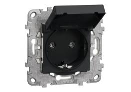 Контакт шуко IP44 детска защита антрацит NEW UNICA NU508254