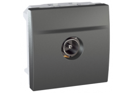 Розетка единична за TV двумодулна механизъм Unica графит