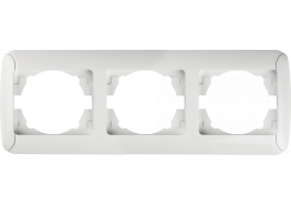 Рамка тройна хоризонтална Fantasy бяла