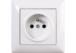 Контакт единичен с UPS Visage бял