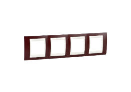 Рамка четворна Unica Plus гранит/слонова кост ДО ИЗЧЕРПВАНЕ НА КОЛИЧЕСТВАТА